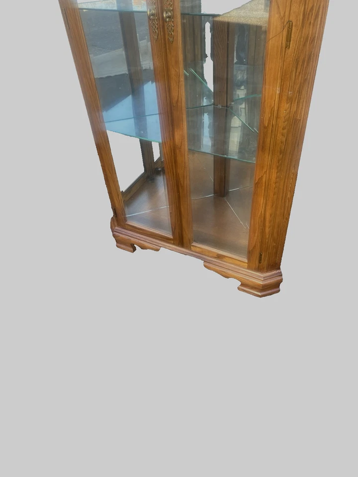 66429 Mueble de roble American of Martinsville esquina China gabinete de curiosidades Foto 3 de 4