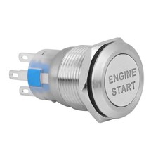 APS Wasserdichter Motorstart Druckknopf Momentschalter - Rot (Hintergrundbeleuchtung)