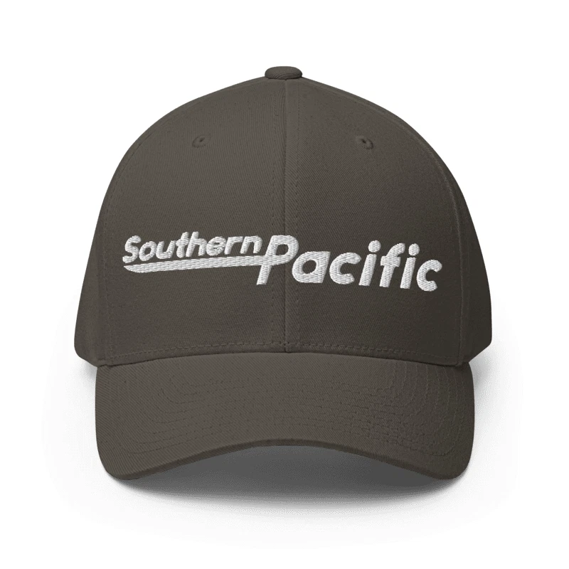 Southern Pacific Speed Embroidered Logo Inspired Closed-Back Structured Cap