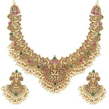 Latest Stylish Fancy Pearl Choker Traditional Jewellery Set for Women