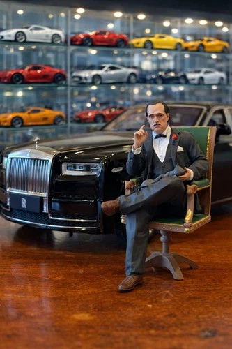 1/18 Figure Godfather Don Corleone, Diorama For Diecast Model Car BBR, Auto Art