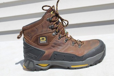 DAKOTA Men's 8'' WorkPro WP Composite Toe Composite Plate Work Boots Brown 10 M