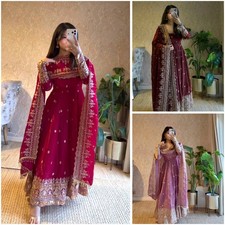 Salwar Kameez Indian Pakistani Wedding Party Wear Dress Anarkali Gown Suit