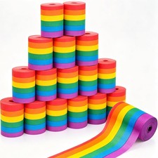 Rainbow Colorful Crepe Paper Streamers Birthday Party DIY Backdrop 20 PCS