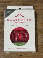 SOLEMATES Classic CLEAR HEEL PROTECTORS~3/8” Fits Most Heels~Prevent Sinking!