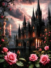Diamond Art Kits for Adults, 5D Castle Diamond Painting Kits for Beginners, DIY