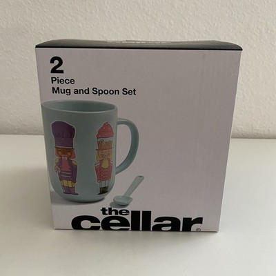 The Cellar Blue Nutcracker 2 Piece Mug & Spoon Set Exclusively for Macy's Read*