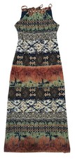 C Est 1946 Women's Multicolor Open Bottom Sides Lined Maxi Dress Size 14/16W