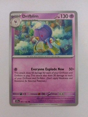 Pokémon Drifblim | 061/142 | Stellar Crown | English | NM-M