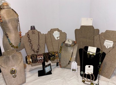 Lot Of 18 Olive/ Earthy/ Copper Jewelry With And W/O Tags Various Brands Fashion