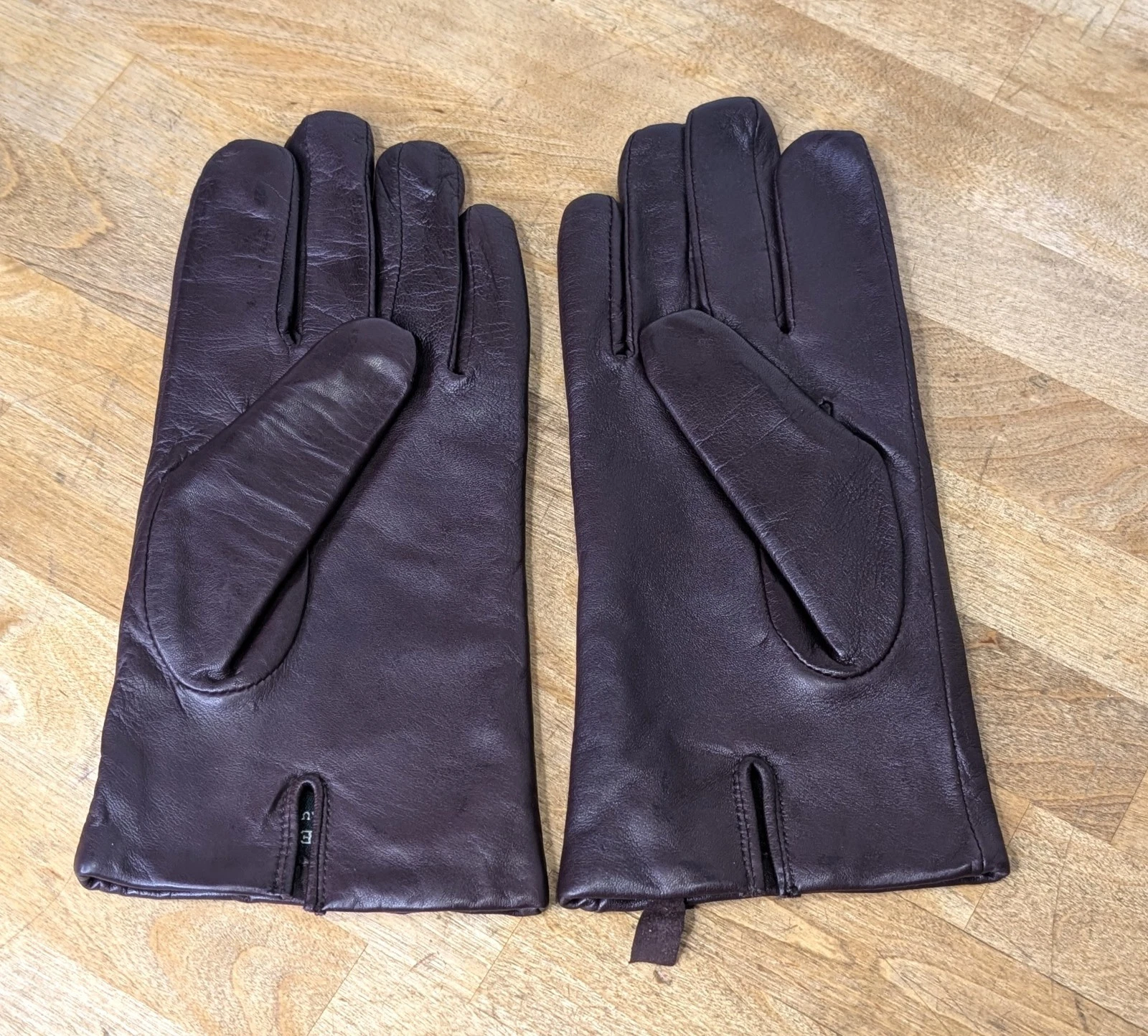 Ralph Lauren Women’s Genuine Soft Leather Sheepskin Brown Gloves Size M