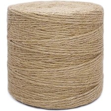 500FT Jute Twine Rope 3mm Natural Thick Garden Twine String Heavy Duty for Ga...