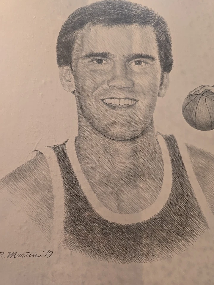 Univ of Kentucky Baloncesto Wildcats Kyle Macy Sr Guardia Impresión Artística Enmarcada 1979 Foto 2 de 4