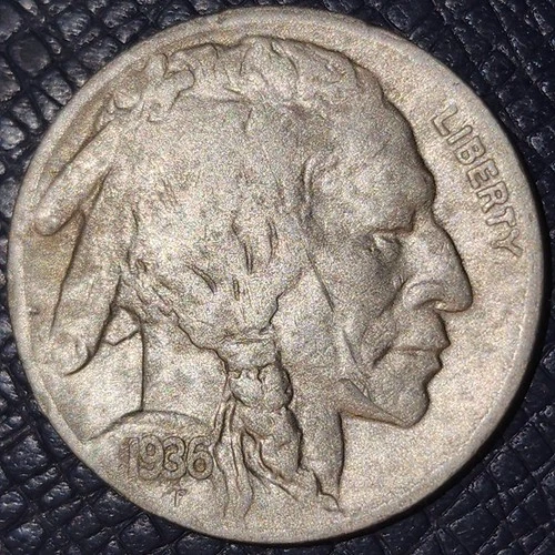 1936 S Buffalo Nickel (VF+ : Cleaned) : Comb. Shipping