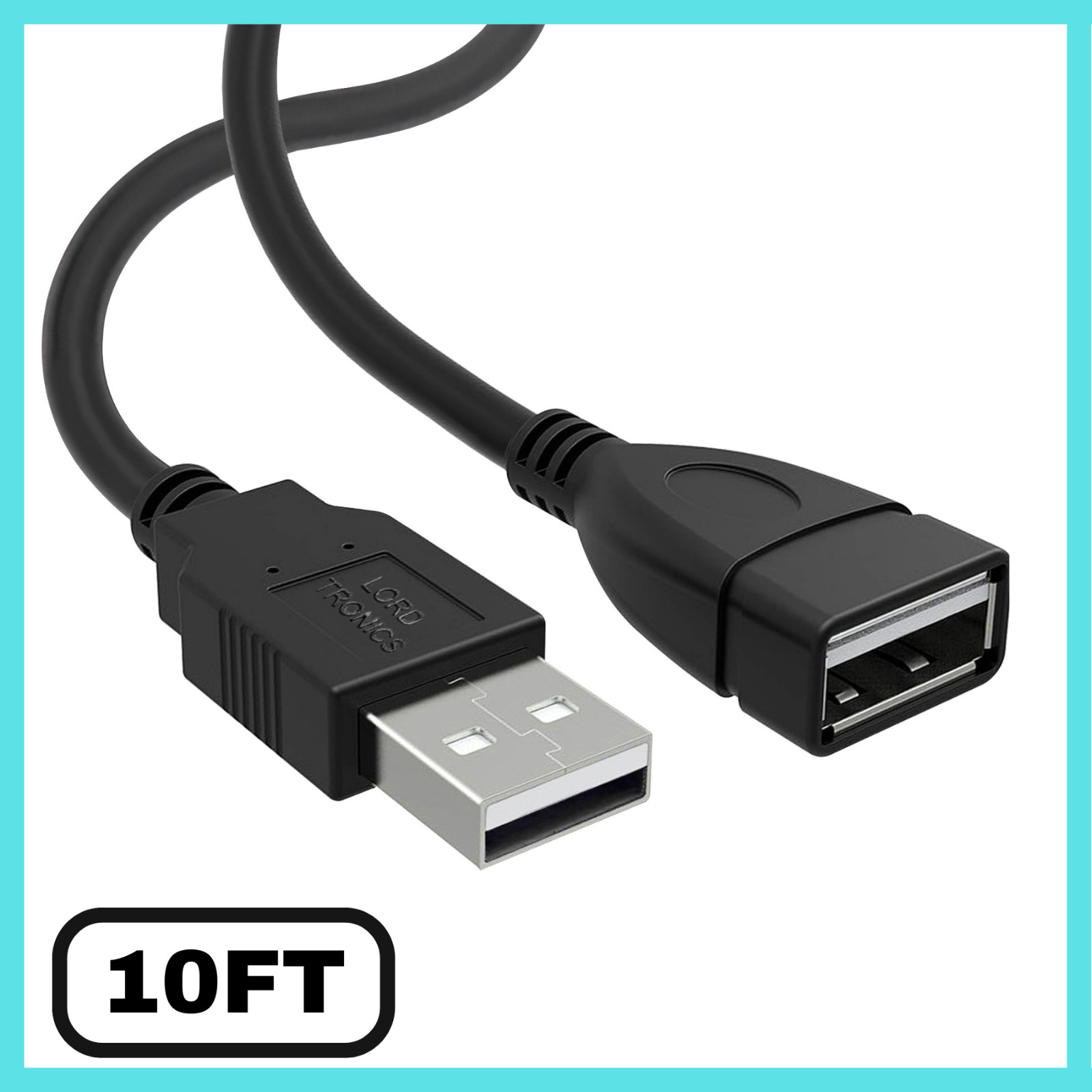 USB Extension Cable USB A to USB A Male to Female Extender Long Cord 3-10FT Lot