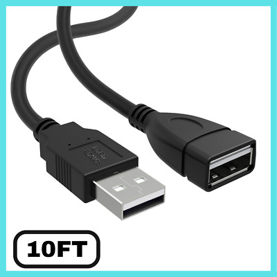 USB Extension Cable USB A to USB A Male to Female Extender Long Cord 3-10FT Lot