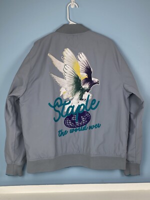 NWT Staple Pigeon Zip Up Bomber Jacket Size XL