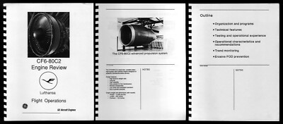 Lufthansa um 1980 Engine Review Flight Operations Triebwerk-Prüfung  CF6-80C2
