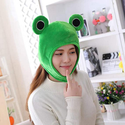 1PC Cosplay Costume Funny Frog Shaped Hat cute plush frog hat Cosplay ...