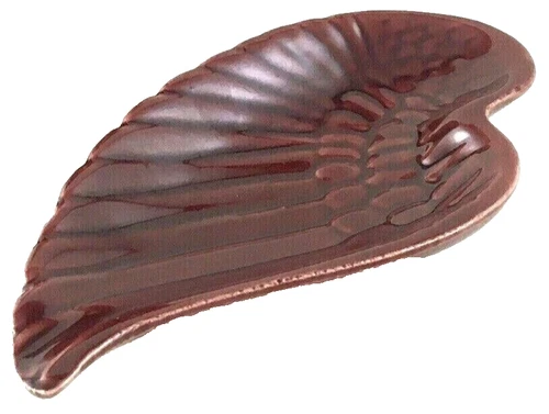 Red Wing Pottery 1953 Anniversary Wing Dish Ashtray 7.5" Burgundy Red MCM USA