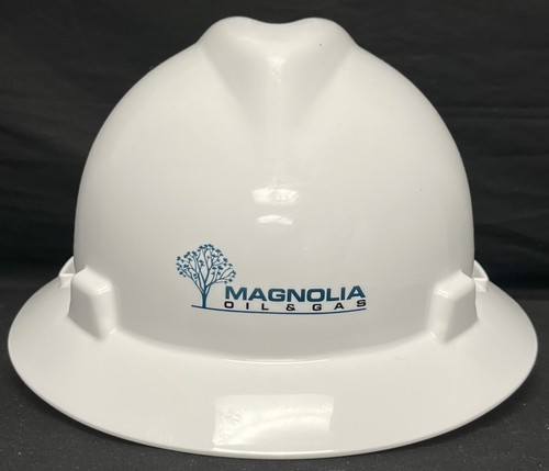 Magnolia Oil & Gas ~ Hard Hat Medium MSA V-Gard Class E with 1-Touch & Fas-Trac - Afbeelding 1 van 8