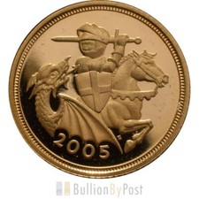 2005 Proof Gold Half Sovereign Coin