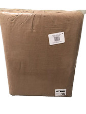 Brown rust Washed Linen cotton Duvet Cover Pillowcase Set   super Kingsize BNWT
