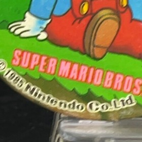 Mario Sitting Menko Super Mario Bros Famicom Card Nintendo 1985 NES Japanese