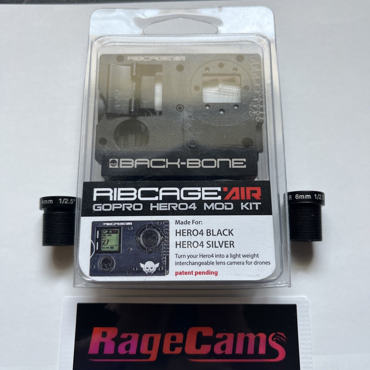RIBCAGE AIR BACKBONE C/CS MOUNT LENS MOD KIT FOR GOPRO HERO4 RIBCAGE AIR BACKBONE C/CS MOUNT LENS MOD KIT FOR GOPRO HERO4