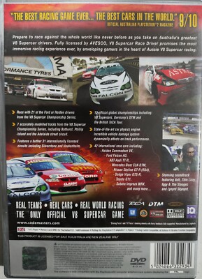 V8 Supercars Australia Race Driver Ps2 Platinum Free Postage