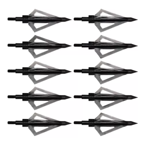 12 piezas de puntas de flecha de arco compuesto de 3 hojas con puntas anchas de caza - Imagen 10 de 31