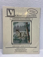 Vickery Collection Twilight Blue Wolves Cross Stitch Single Pattern Chart