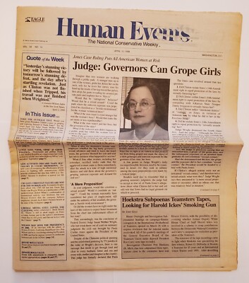 vintage Human Events newspaper; April 10, 1998; National Conservative Weekly