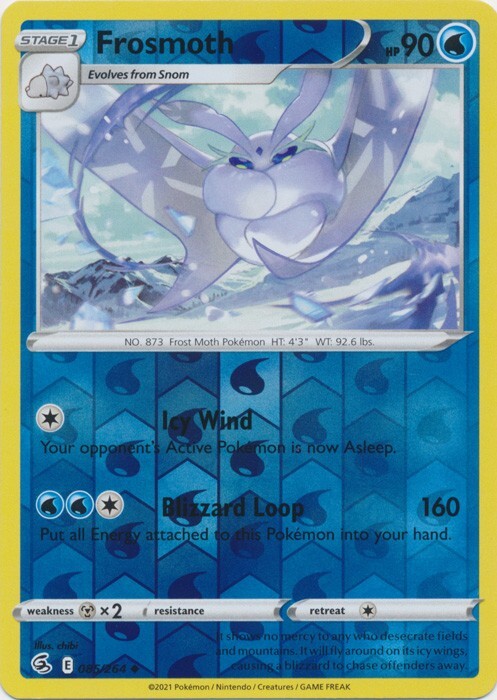 Reverse Holo Frosmoth 085/264 Fusion Strike Uncommon Pokemon TCG