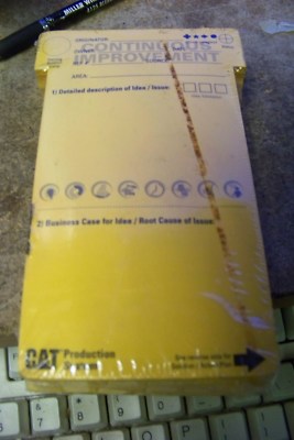 cat production system continous improvement t cards ~ 100 ct