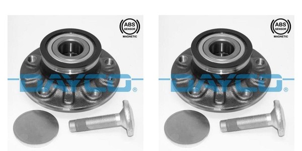 Dayco 2X Radnabe Radlagersatz Hinten FüR VW Golf VI T-ROC Skoda Octavia III-image