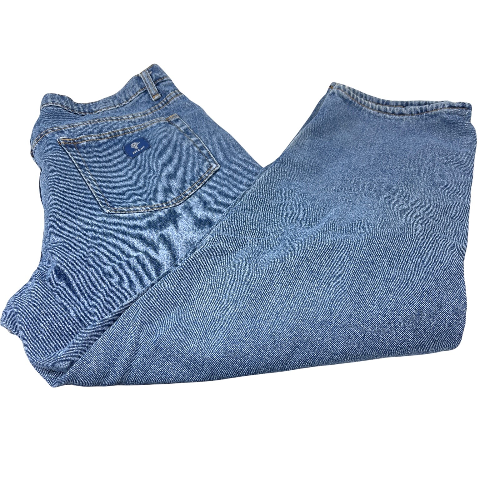 RK Brand Warm Plaid Blanket Lined Jeans Size 40X30 Medium Denim Wash Mens 38X30 image 5