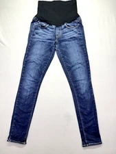 Paige Womens Verdugo Skinny Ankle Maternity Jeans Size 26 Blue Mid Wash USA