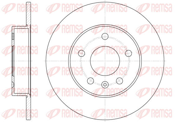Remsa 2X Bremsscheibe Hinten Ø264 Mm Voll FüR Opel Meriva Astra H L48 1.4 1.6-image