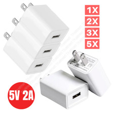 1-5PCS Universal 5V 2A US Plug USB AC Wall Charger Power Adapter For Smart Phone