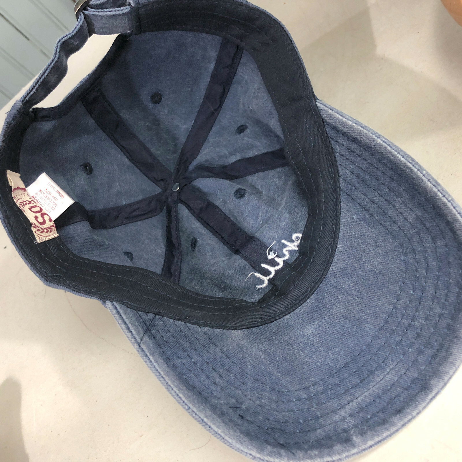 Gray Chill Script Strapback Baseball Hat Cap - image 6