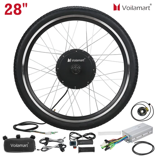 Voilamart 48V 1OOOW 28" EBike Front Wheel Electric Bicycle Motor Conversion Kit