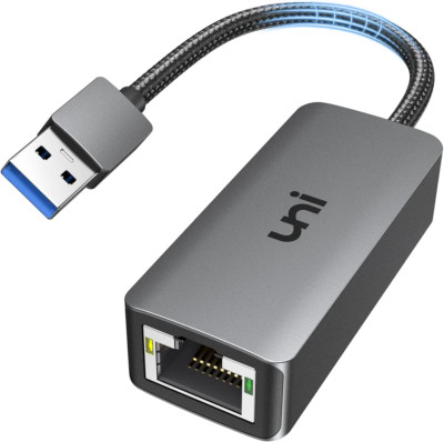 Uni USB 3.0 Ethernet Adapter Treiberfrei 1Gbps, Aluminium, USB auf RJ45 Gigabit