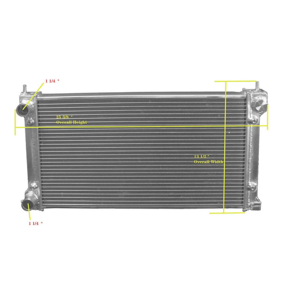 Radiador de 2 filas para Volkswagen Golf MK1 MK2 GTI/SCIROCCO MT 1981-1991 todo aluminio Foto 2 de 4