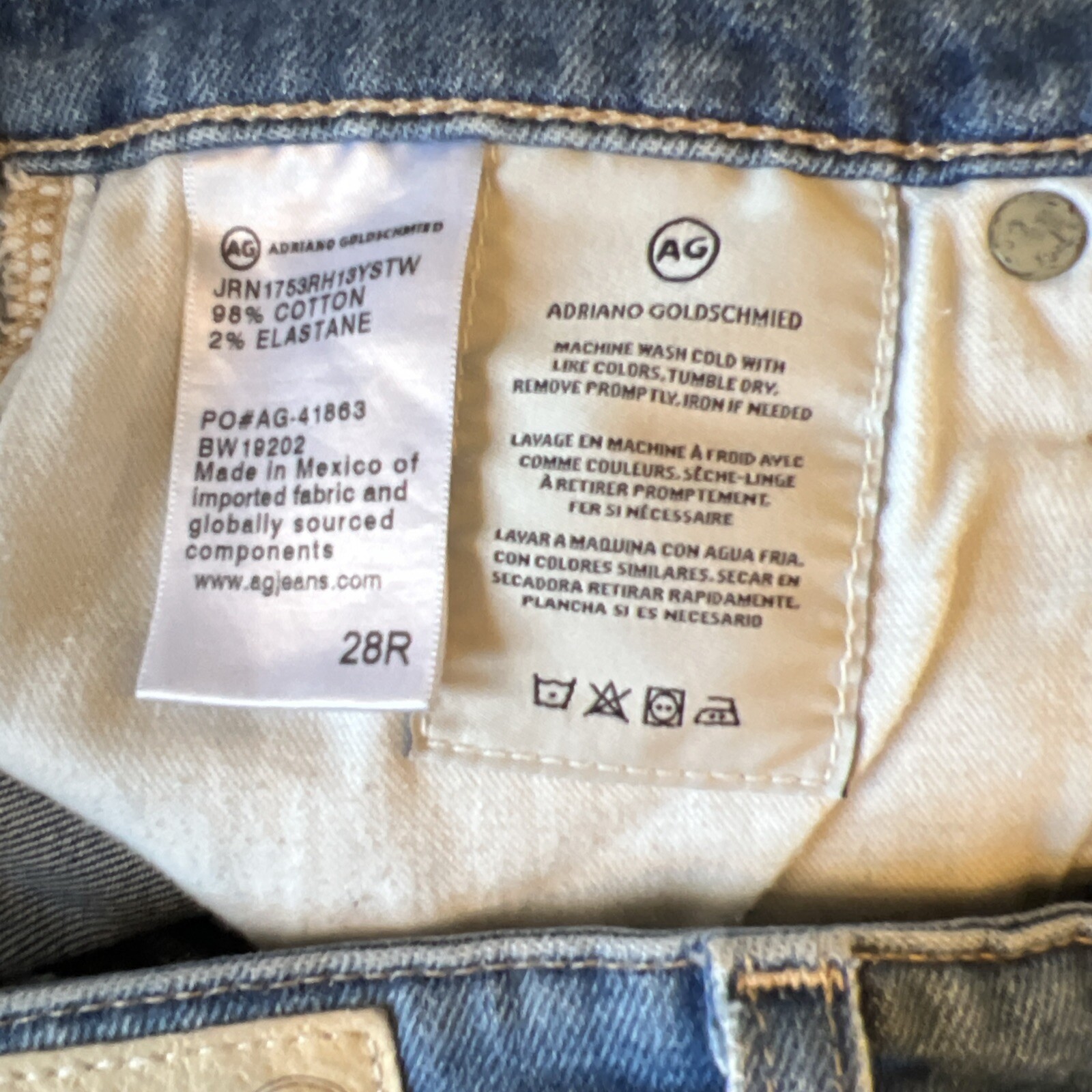 AG Jeans Sz 28R The Isabelle High Rise Straight Crop in 13 Years Saltwater 💖 thumbnail 13