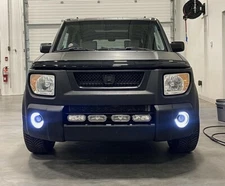 White Angel Eye LED Fog Light Kit Lamps for 2003-2011 Honda Element 05 06 07