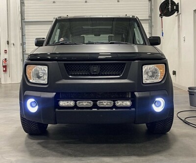 White Angel Eye LED Fog Light Kit Lamps for 2003-2010 Honda Element 05 06 07
