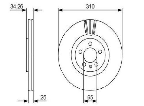 Original Bosch Bremsscheibe 0 986 479 642 FüR Audi Seat VW-image