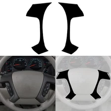 Glossy Piano Black Steering Wheel Button Cover For Silverado/Tahoe/Sierra 07-13