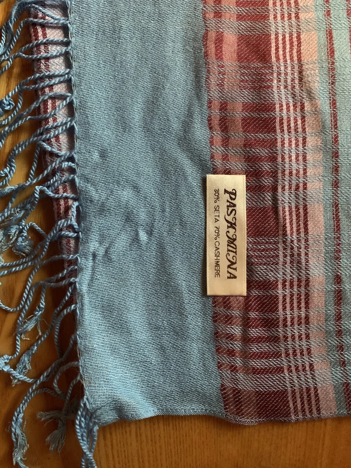 Vintage Pashmina Shawl/Wrap/Scarf - 30% Silk & 70% Cashmere